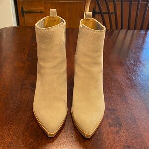 Marc Fisher Cream Ankle Booties
